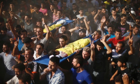 Gaza – 16 July death on the beach – funeral procession. 17 July, 2014 - The 4 boys slaughtered on the Gaza beach whilst playing football
